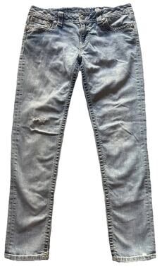 Miss Me Signature Skinny Jeans Women 30 Distressed Embellished Bling Bedazzled